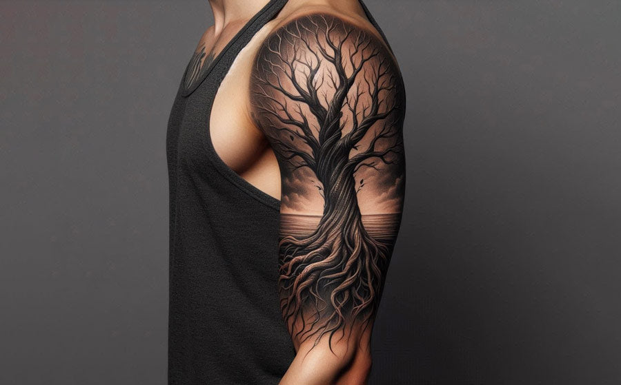 111 Soothing Ideas For Tree Tattoos Enhancing The Meaning Of Transpare Tattoo Inspired Apparel