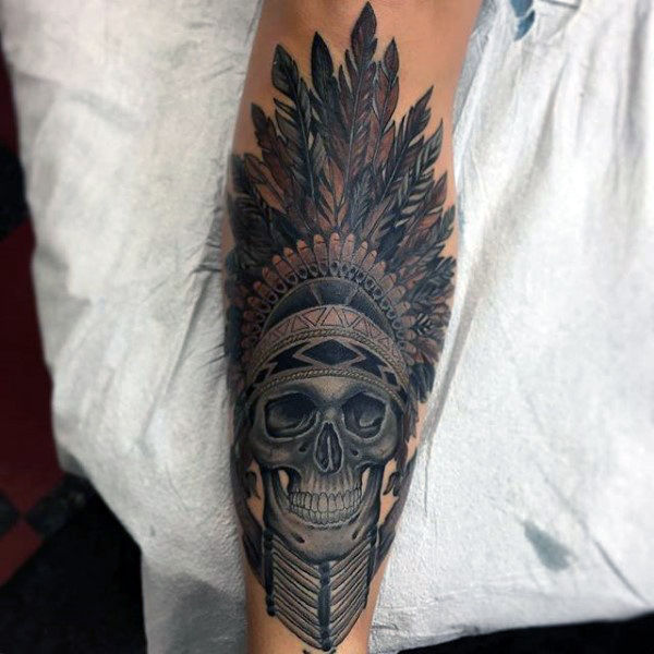 30 Amazing Indian Skull Headdress Tattoo Ideas For 2022 Tattooicon