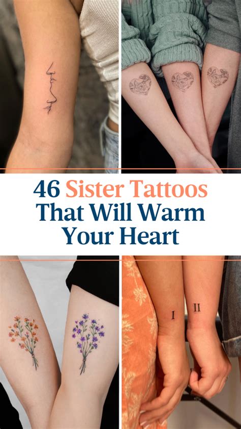 46 Sister Tattoos That Will Warm Your Heart Sister Tattoo Designs
