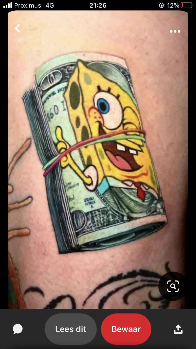55 Spongebob Tattoos For Spongebob Squarepants Fans Artofit
