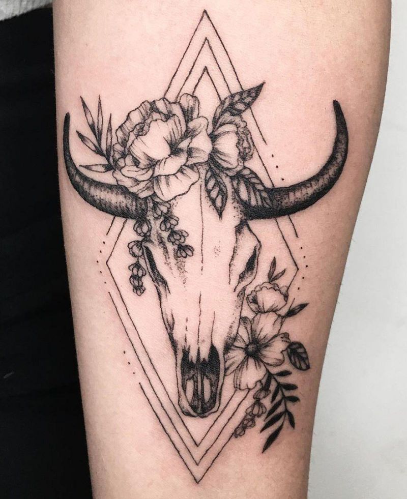 58 Best Longhorn Tattoo Ideas Longhorn Tattoo Western Tattoos Bull Tattoos