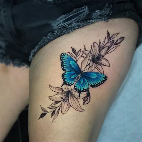 95 Top Grade Butterfly Thigh Tattoos For Women 95 Top Grade Butterfly Thigh Tattoos For Women