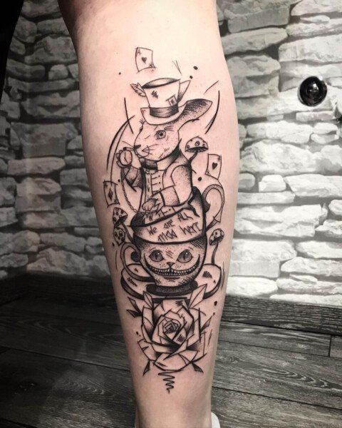 Alice In Wonderland Tattoos Are A Vibrant Expression Of Imagination And Alice In Wonderland Tattoos Are A Vibrant Expression Of Imagination And