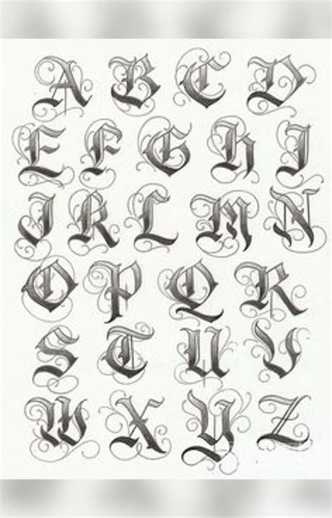 Alphabet Letters Tattoo Designs