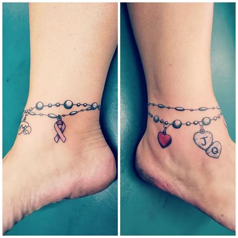 Ankle Tattoo Charm Bracelet