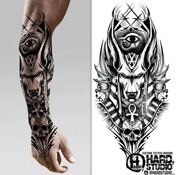 Anubis Sleeve Tattoo Designs Anubis Sleeve Tattoo Designs