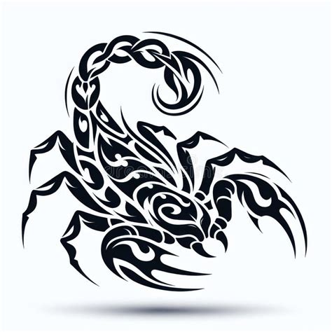 Black And White Tribal Scorpion Tattoo Design Stock Illustration Black And White Tribal Scorpion Tattoo Design Stock Illustration
