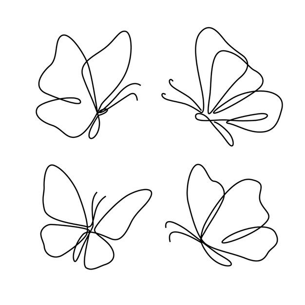 Butterfly Outline Tattoo Designs