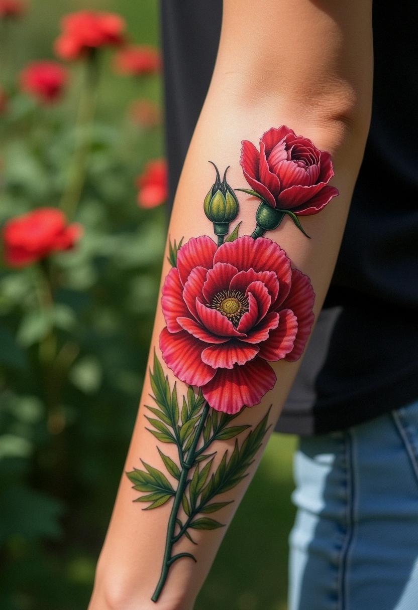 Carnation Tattoo Designs