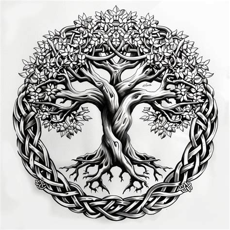 Celtic Tree Of Life 4 Tattoo Design Digital Download