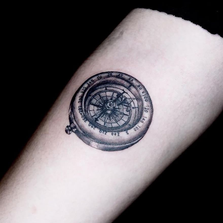 Compass Tattoo Design
