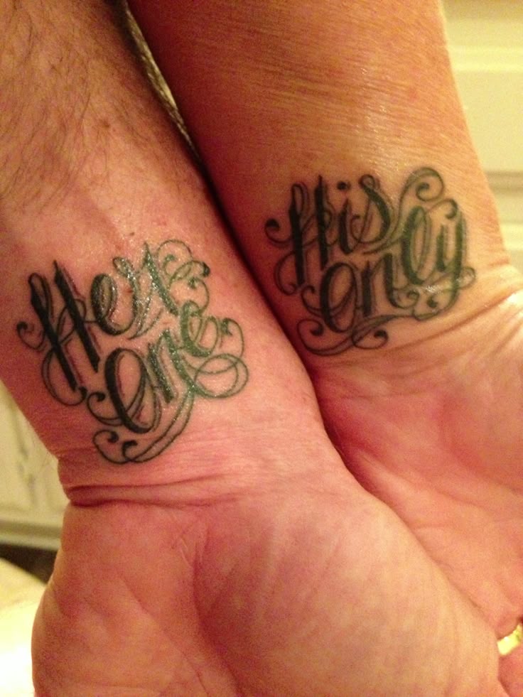 Cute Husband Wife Tattoos