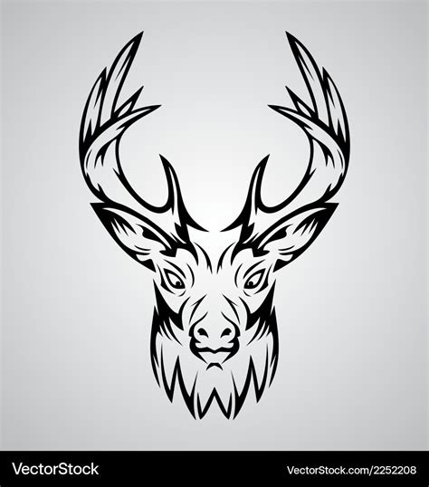 Deer Head Tattoo 2752743 Free Vector Vectorstock Deer Head Tattoo 2752743 Free Vector Vectorstock