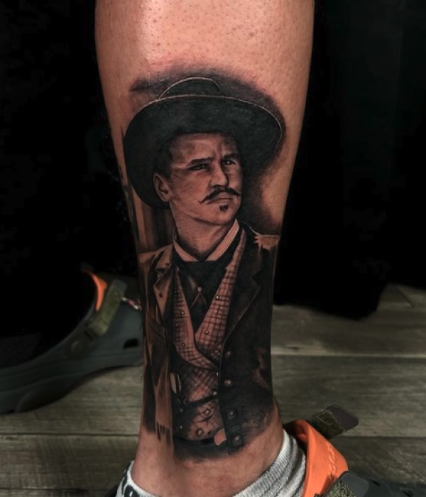 Doc Holliday Tattoo Done By Grant G Tattoos Thewarroomtattoo