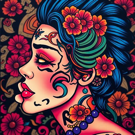 Female Chicano Tattoo Designs Image Free Ai Generator Makepix