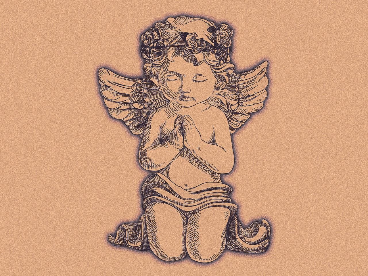 Feminine Guardian Angel Tattoo