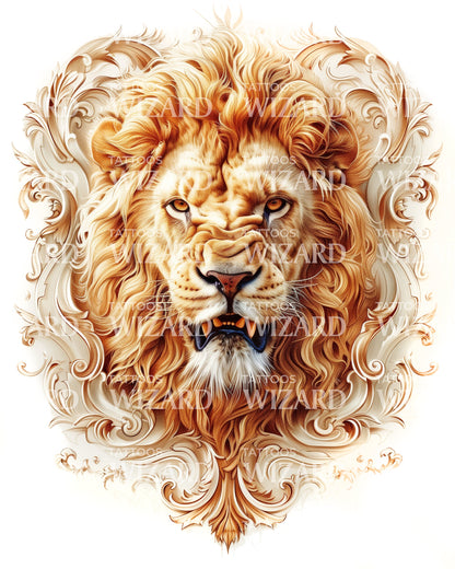 Fierce Lion Tattoo Idea Tattoos Wizard Designs
