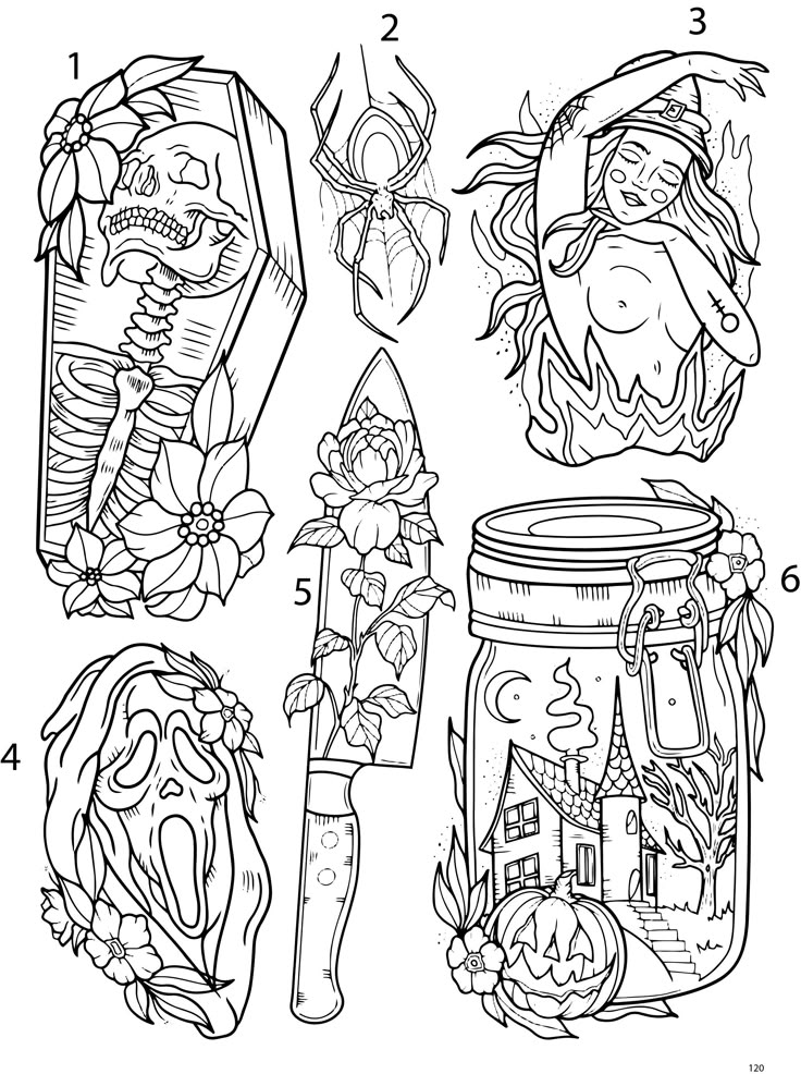 Flash Tattoos Flash Tattoo Designs Spooky Tattoos Tattoo Design