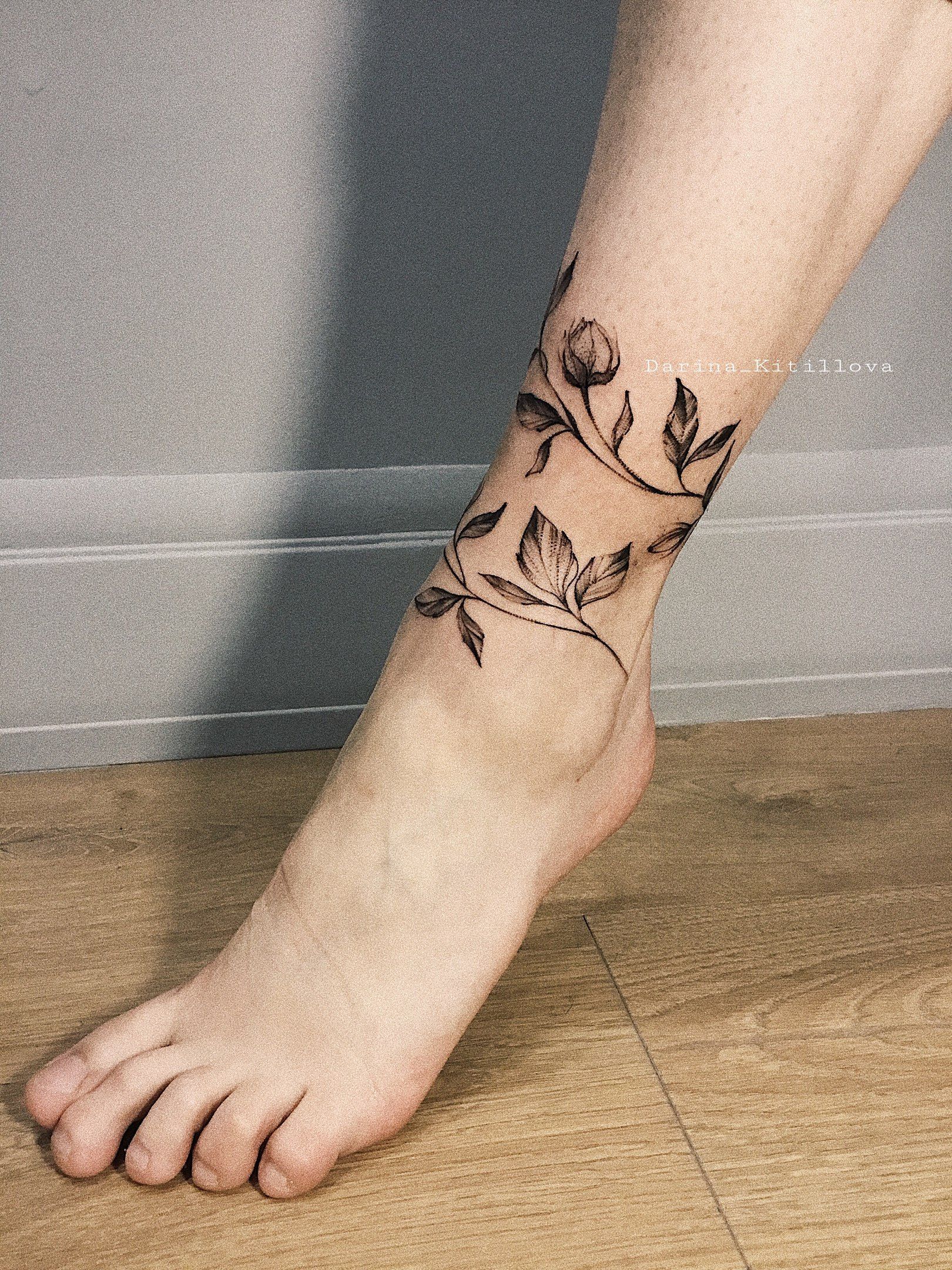 Flower Leg Tattoo