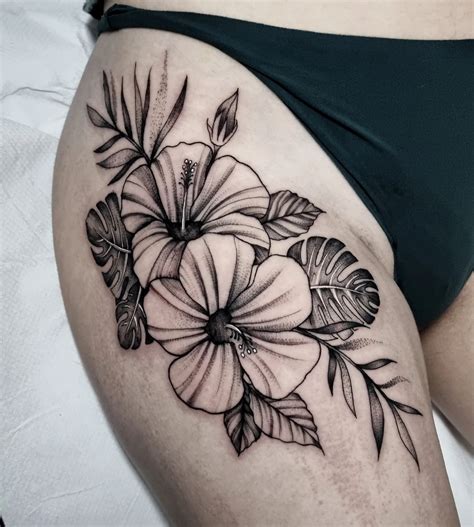 Hawaiian Flowers Tattoo Designs