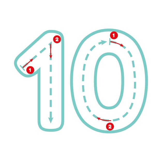 How To Write Number 10 Step By Step Guide For Kids How To Write Number 10 Step By Step Guide For Kids