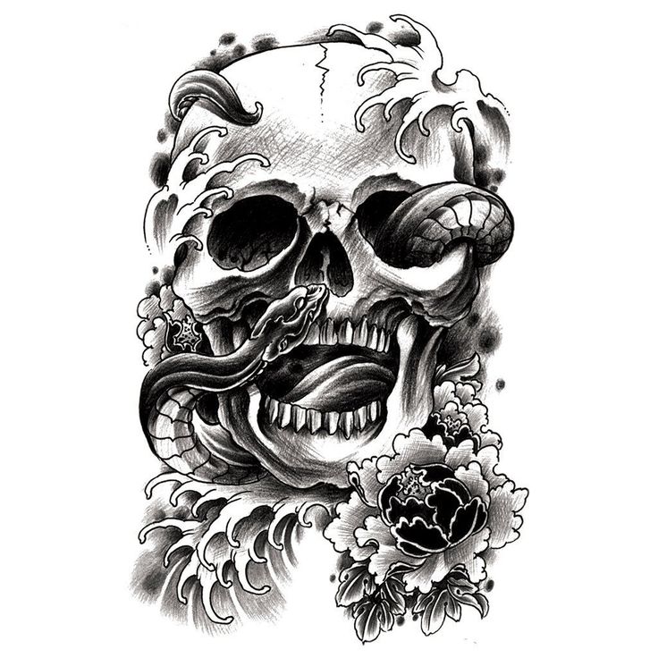 Indian Skull 2 Temporary Tattoo Skull Fake Tattoos Artwear Tattoo