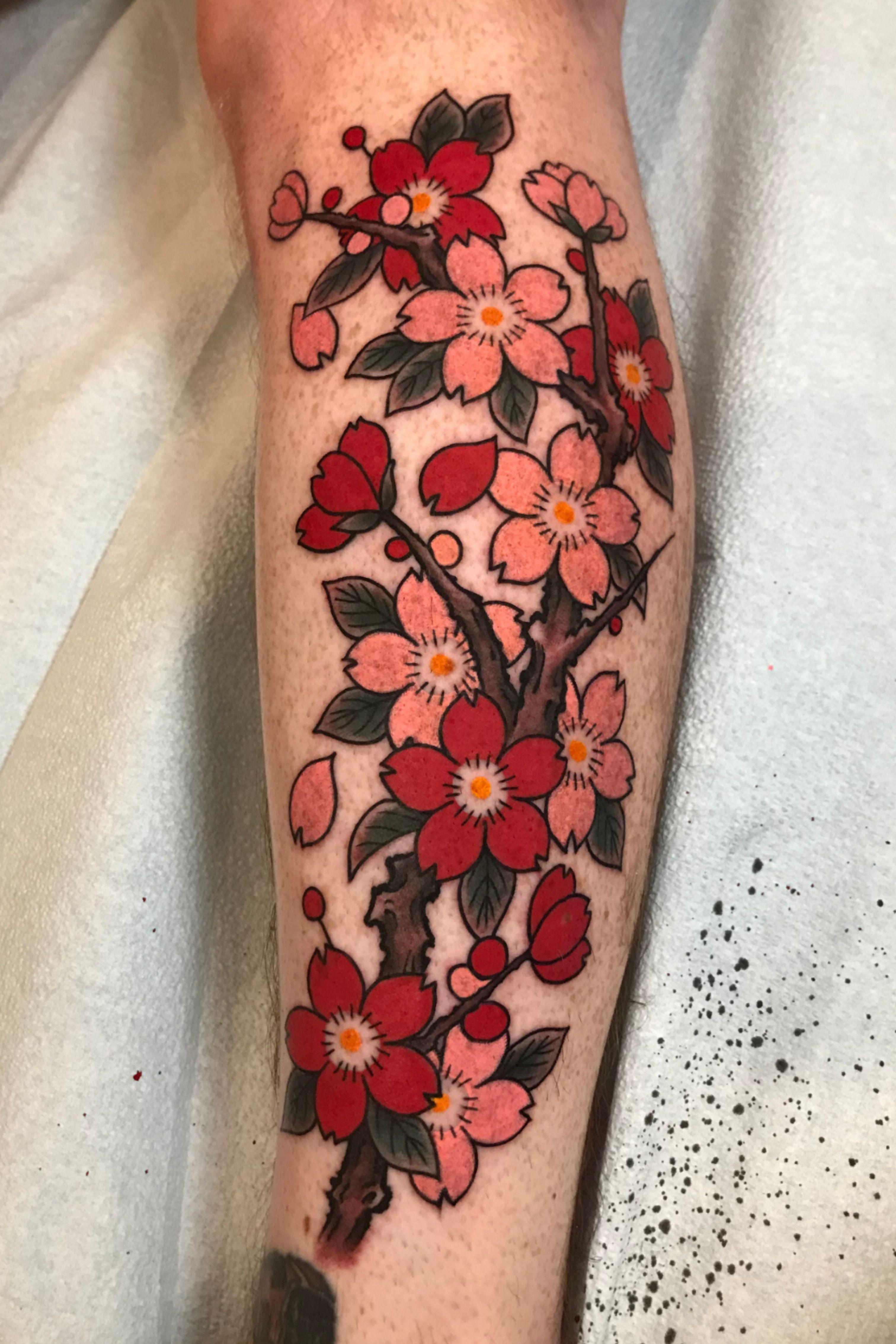 Japanese Traditional Cherry Blossom Tattoo Calaverastattoos Com