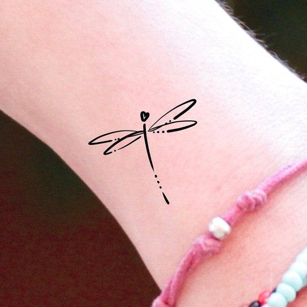 Lotus Dragonfly Temporary Tattoo Dragonfly Tattoo Lotus Tattoo Floral Tattoo Animals Tattoo Etsy