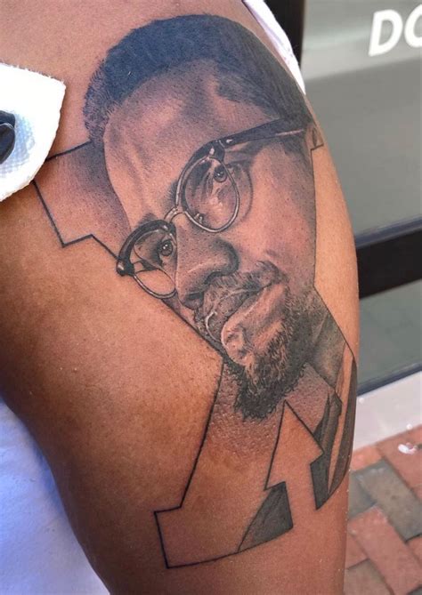 Malcolm X Portrait Tattoos Malcolm X Tattoo Malcolm X Portrait Tattoos Malcolm X Tattoo