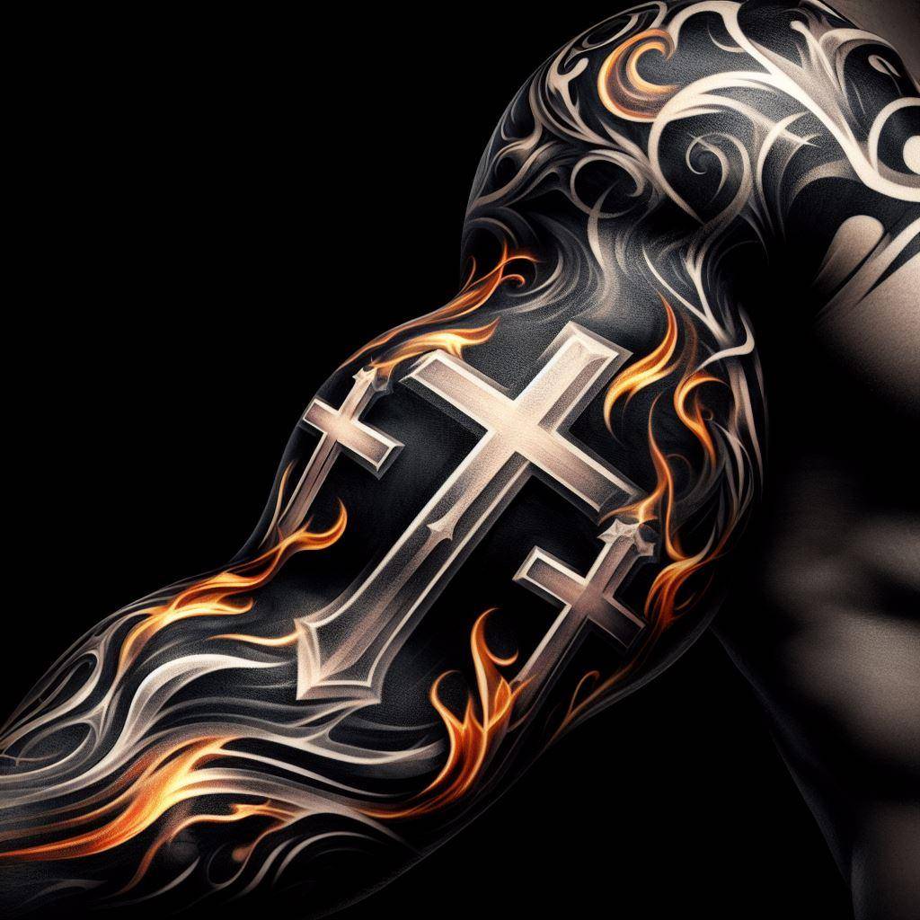 Meaning Of 3 Cross Tattoo 90 Three Cross Tattoo Designs Flash Your