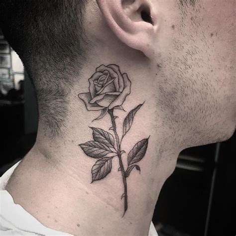 Mens Rose Neck Tattoo Tattoo Style Trends