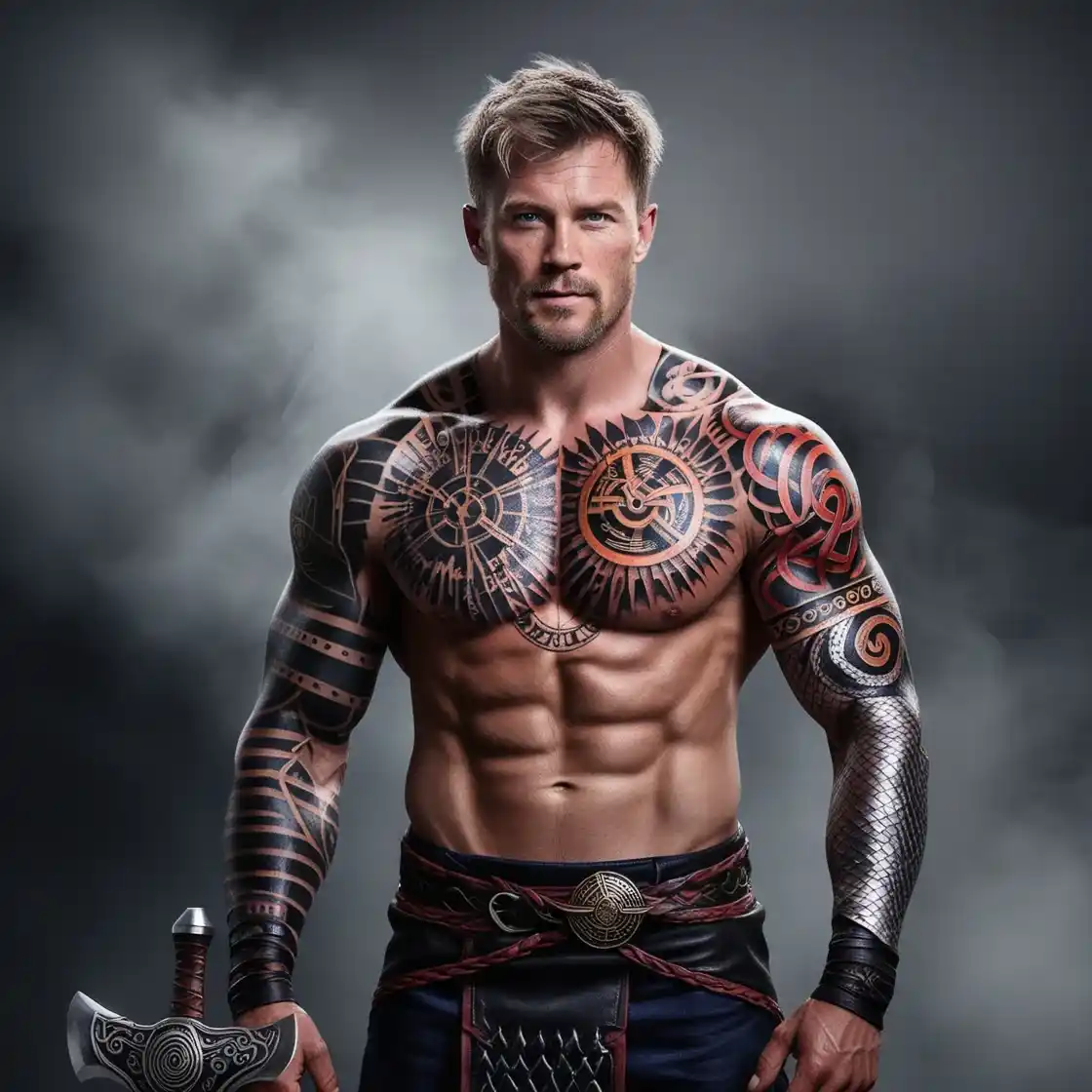 Norse Viking Warrior Tattoo Designs