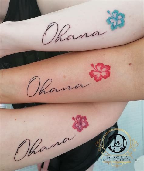 Ohana Tattoo With Flower Ohana Tattoo Culture World Spirit Soul Ohana Tattoo With Flower Ohana Tattoo Culture World Spirit Soul
