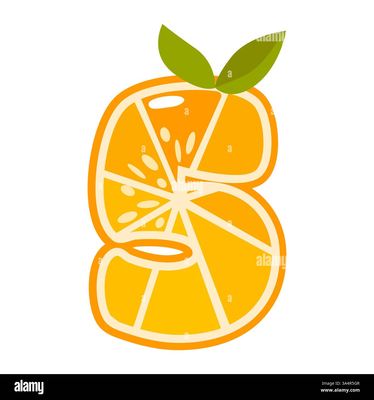 Orange Fruit Number Five Orange In The Shape Of Number 5 Vector Orange Fruit Number Five Orange In The Shape Of Number 5 Vector