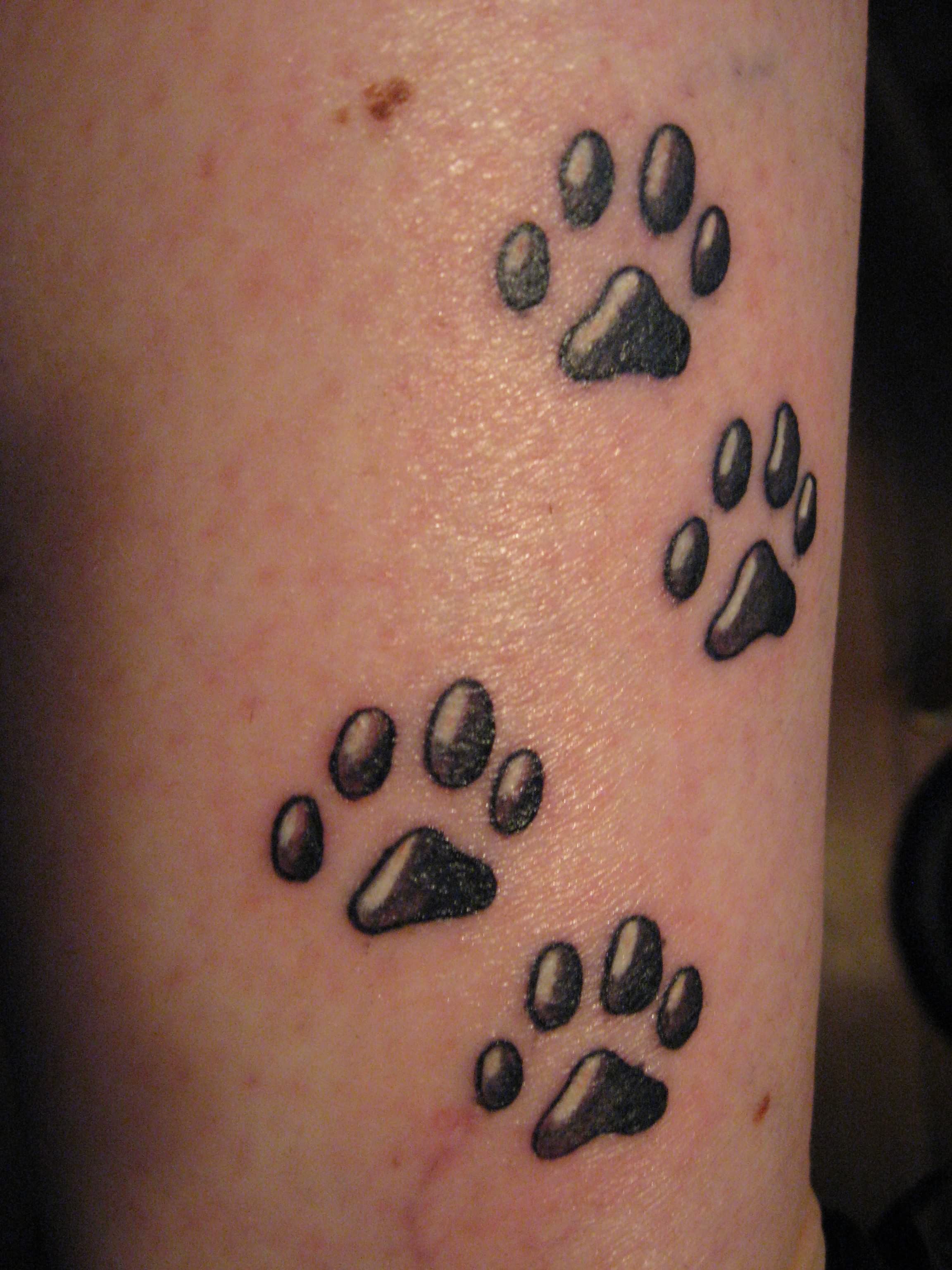 Memorial Paw Print Tattoos For Grieving Pet Owners