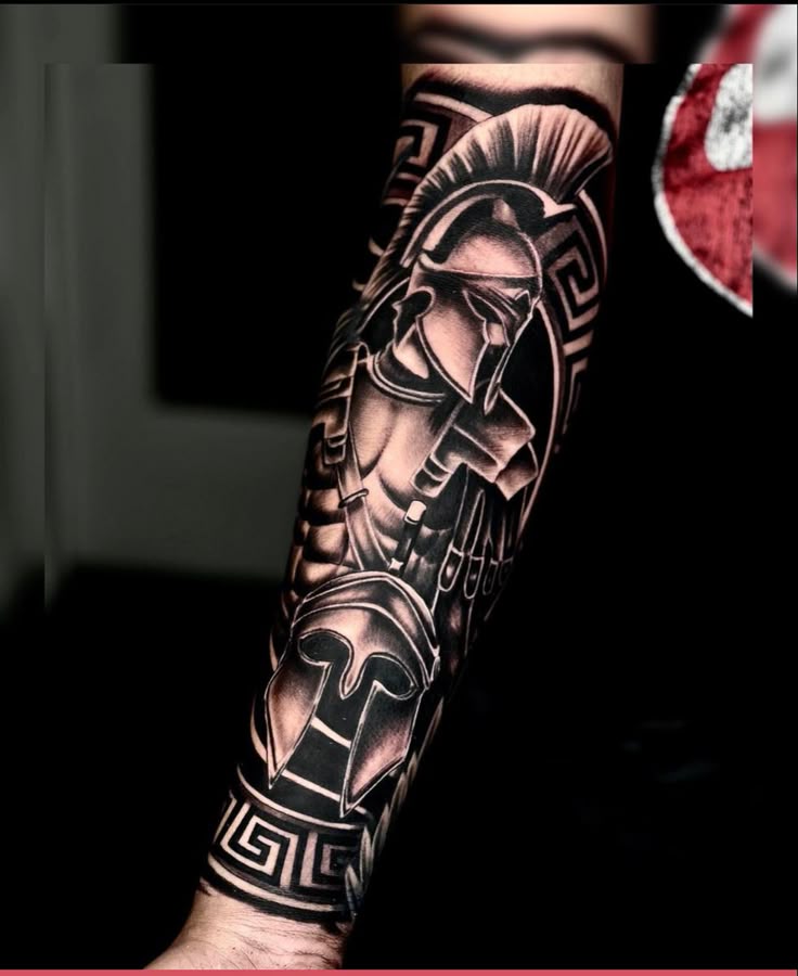 Pin By J On Greek Mythology Sleeves Arm Tattoos For Guys Gladiator