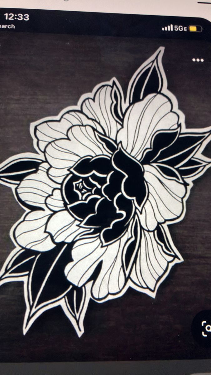 Pin Outline Heart And Rose Flower Tattoo Design On Pinterest Roses