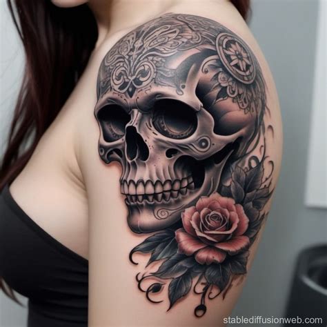 Realistic Skull Tattoo