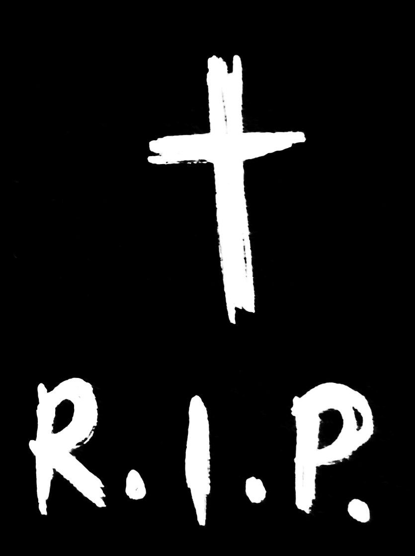 Rip Tattoo Design With Cross