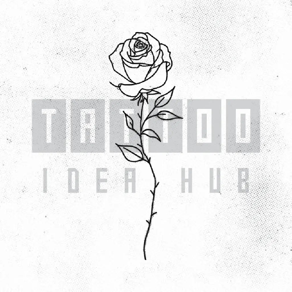 Rose Outline Tattoo Design Stencil Tattoobnb