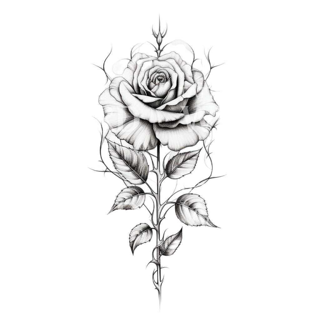 Roses Tattoos Outline