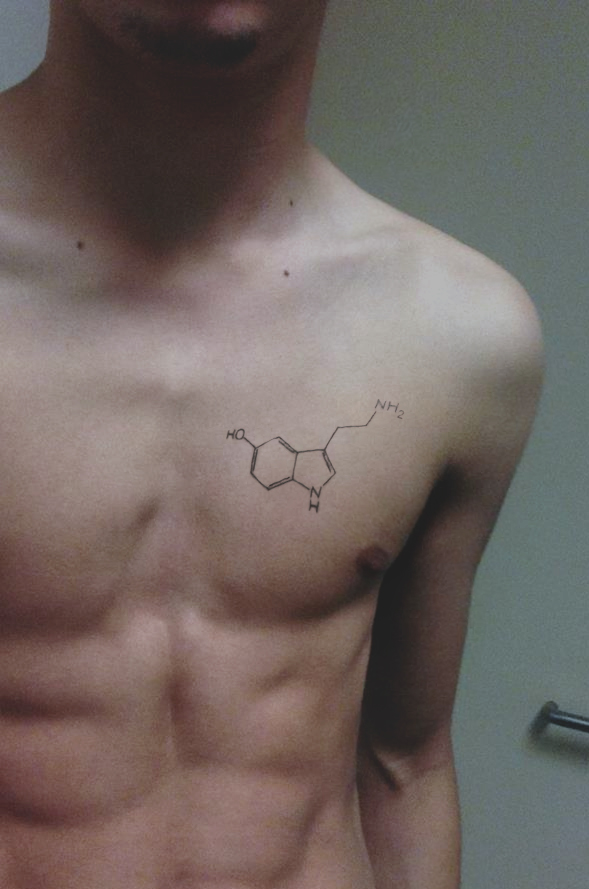 Serotonin Wrist Tattoo