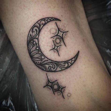 Shining Bright Cool Moon And Stars Tattoo Ideas Shining Bright Cool Moon And Stars Tattoo Ideas