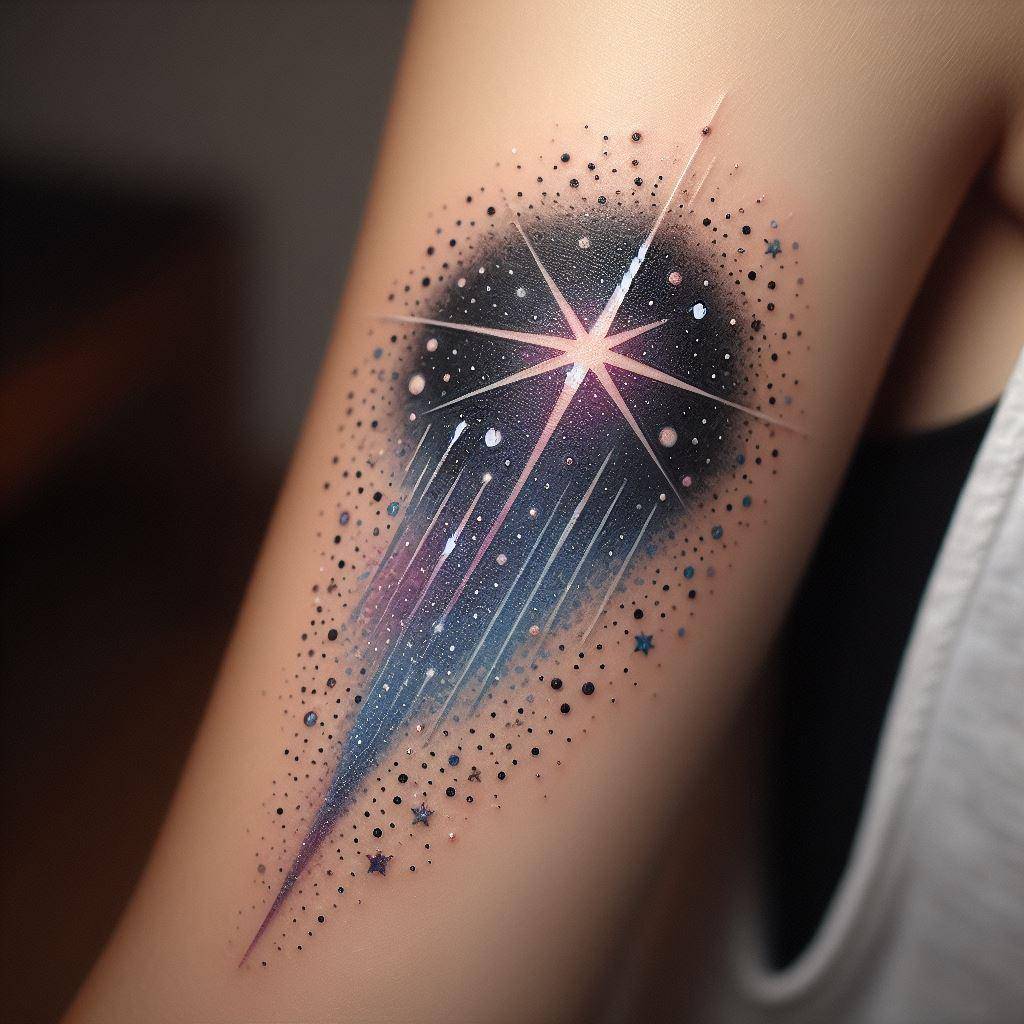 Cosmic Minimalists: Shooting Star Tattoo Ideas For Celestial Dreamers