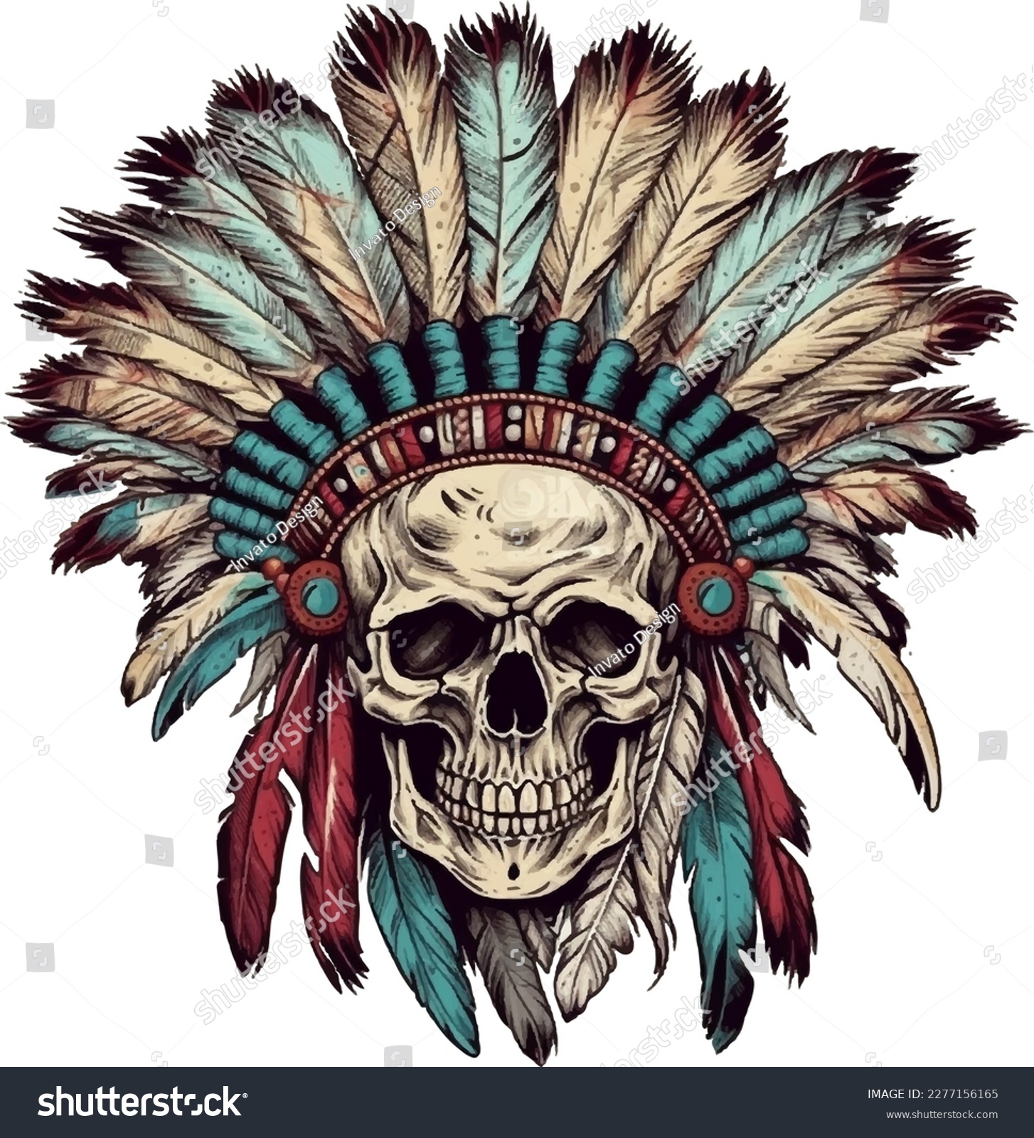 Skull With Native American Headdress Native American Americanindian Skull Skulltattoo Tattooshop Tattoos Artist Skeleton Ink Shouldertattoo Tattoosformen Dynamicink