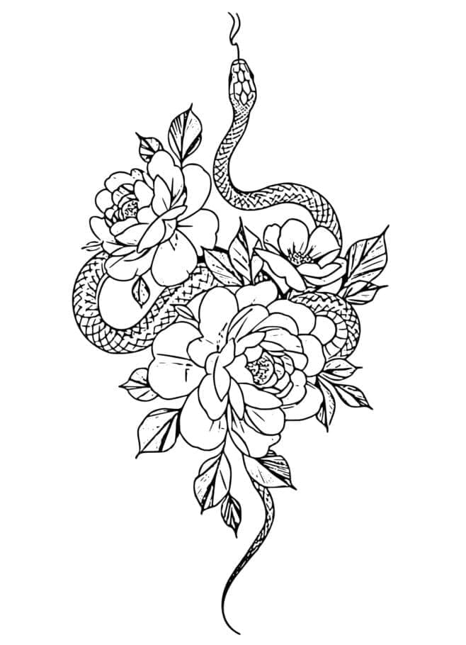 Snake Tattoo Template Printable And Enjoyable Learning
