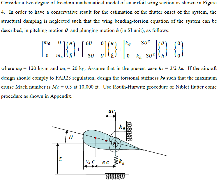 Solved Consider A Two Degree Of Freedom Mathematical Model Of An