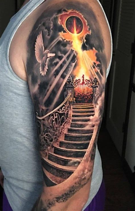 Stairway To Heaven By Rember Orellana Dark Age Tattoo Denton Texas Hand Stairway To Heaven By Rember Orellana Dark Age Tattoo Denton Texas Hand
