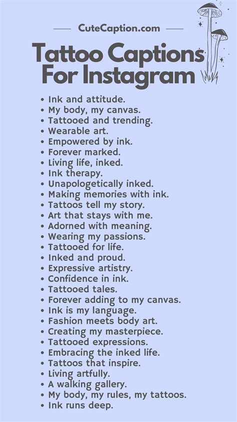 Tattoo Instagram Captions Instagram Captions Cute Tattoos Quotes Tattoo Instagram Captions Instagram Captions Cute Tattoos Quotes