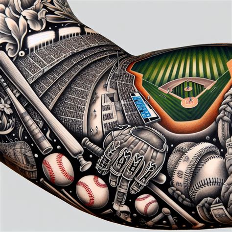 Tattoo Of A Baseball